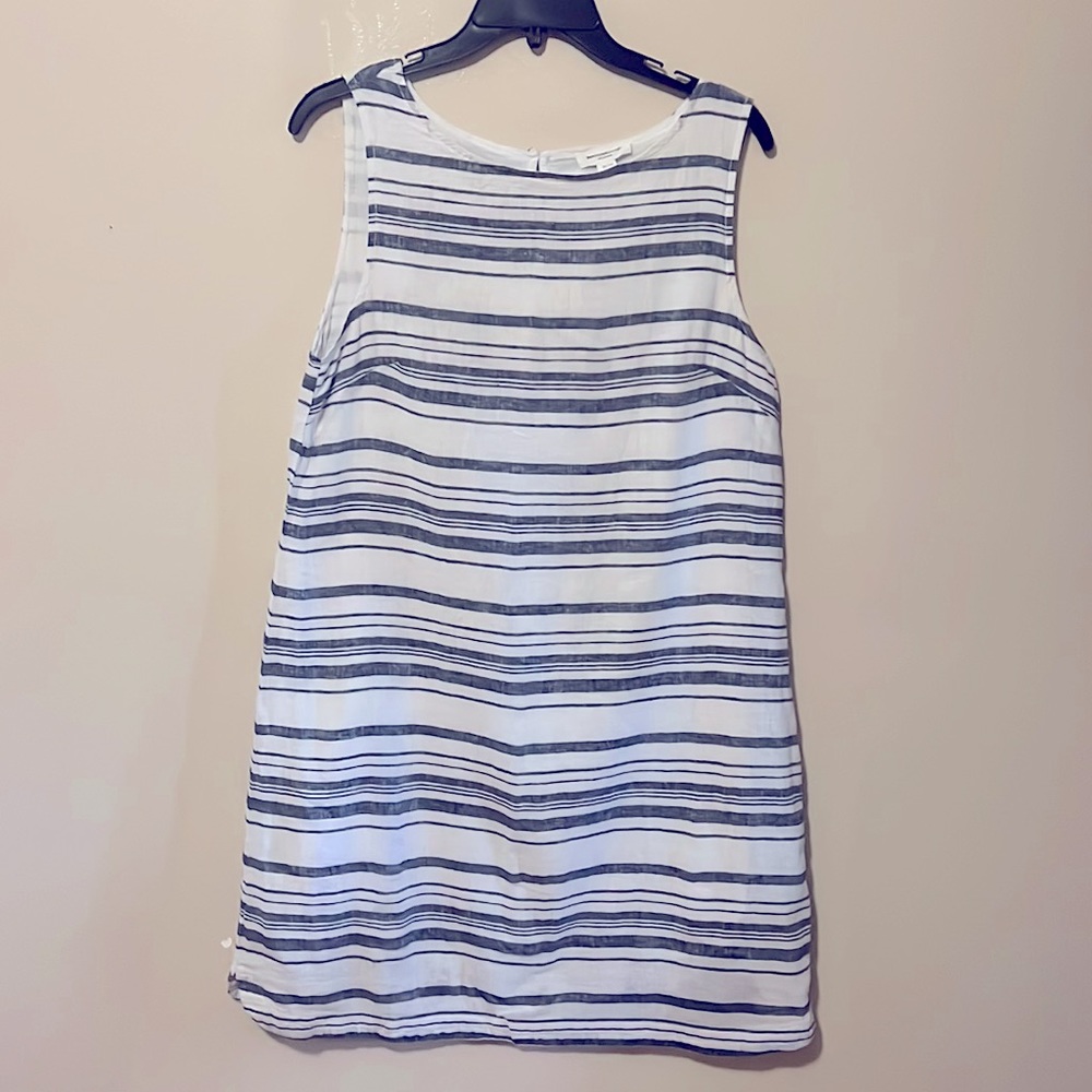 Beach lunch lounge linen/cotton shift dress